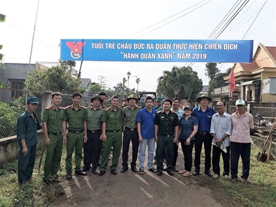 Tuổi trẻ huyện Châu Đức (Bà Rịa - Vũng Tàu) ra quân chiến dịch “Hành quân xanh” năm 2019
