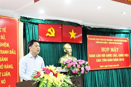 Quận 4 (TP.HCM) họp mặt chức sắc tôn giáo
