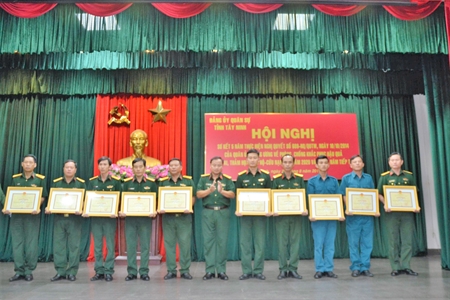 Đảng ủy quân sự tỉnh Tây Ninh sơ kết 5 năm thực hiện Nghị quyết 689 của Quân ủy Trung ương