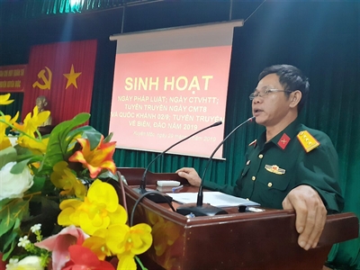 Ban CHQS huyện Xuyên Mộc, tỉnh BR-VT sinh hoạt ngày chính trị văn hóa tinh thần và ngày pháp luật