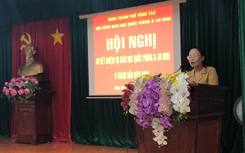 Thành phố Vũng Tàu sơ kết công tác giáo dục quốc phòng và an ninh 6 tháng đầu năm 2019
