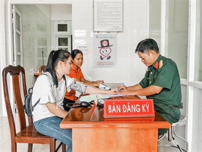 Bộ CHQS tỉnh Bà Rịa – Vũng Tàu khám sức khỏe cho cán bộ quân sự xã, phường, thị trấn.