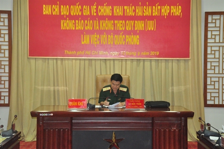 Ban Chỉ đạo quốc gia về IUU làm việc với Bộ Quốc phòng