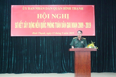 Quận Bình Thạnh: Sơ kết xây dựng nền quốc phòng toàn dân giai đoạn 2009 - 2019
