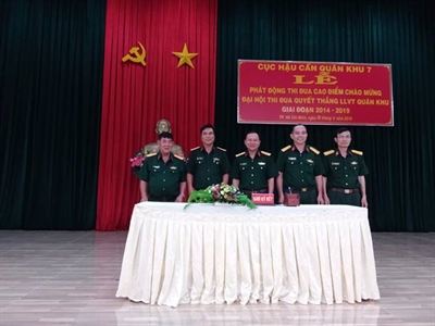 Cục Hậu cần phát động đợt thi đua cao điểm chào mừng Đại hội thi đua quyết thắng LLVT Quân khu 7, giai đoạn 2014 - 2019