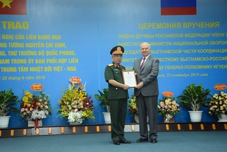 Liên bang Nga tặng Thượng tướng Nguyễn Chí Vịnh Huân chương Hữu nghị