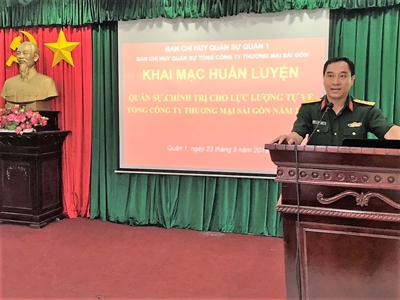 Quận 1 huấn luyện cho lực lượng tự vệ Tổng Công ty Thương mại Sài Gòn