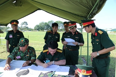 Thủ trưởng Bộ Tư lệnh Quân khu theo dõi kiểm tra Chỉ huy trưởng, Chính trị viên Ban CHQS Quận, huyện năm 2019