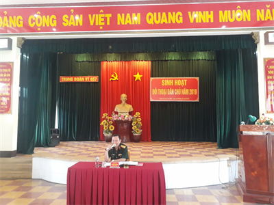Trung đoàn Vận tải 657 đối thoại dân chủ với thủ trưởng Cục Hậu cần