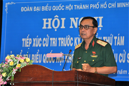 Thiếu tướng Nguyễn Minh Hoàng tiếp xúc cử tri huyện Nhà Bè và Quận 7