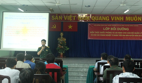 Huyện Bình Chánh phổ biến kiến thức quốc phòng và an ninh cho chủ doanh nghiệp tư nhân