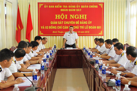 Ủy ban kiểm tra Đảng ủy Quân chủng Hải quân giám sát chuyên đề Đảng ủy Lữ đoàn 681