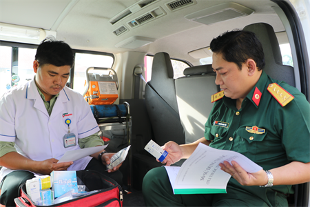 Tổ quân y sẵn sàng nhiệm vụ tại Đại hội Thi đua quyết thắng