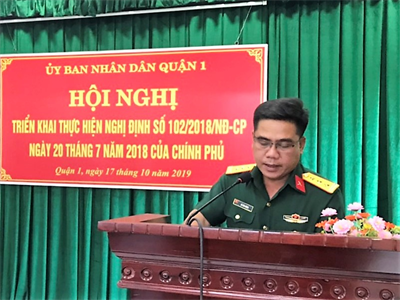 Quận 1, Thành phố Hồ Chí Minh triển khai thực hiện Nghị định số 102 của Chính phủ