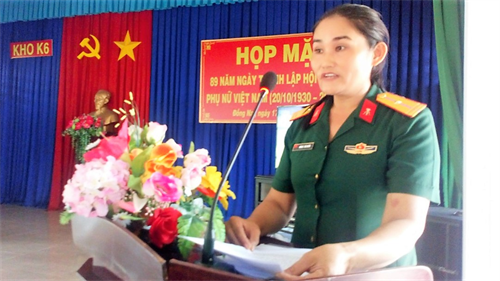 Kho K6, Cục Kỹ thuật Quân khu gặp nhân kỷ niệm 89 năm ngày thành lập Hội liên hiệp Phụ nữ Việt Nam