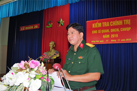 Lữ đoàn 26 kiểm tra chính trị năm 2019