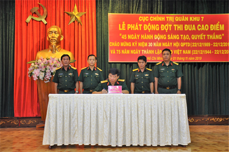 Cục Chính trị Quân khu 7 phát động thi đua cao điểm “45 ngày hành động sáng tạo, quyết thắng”