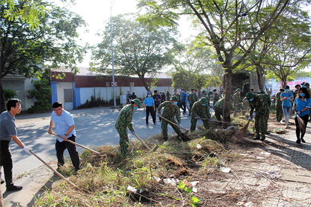 Trung đoàn 657, Cục Hậu cần ra quân vệ sinh môi trường