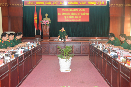 Khảo sát tình hình quân nhân mất tin, mất tích trong chiến tranh tại Sư đoàn 5