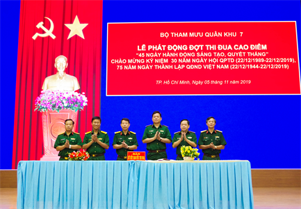 Bộ Tham mưu Quân khu phát động thi đua cao điểm chào mừng ngày kỷ niệm