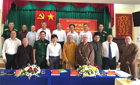 Ban CHQS quận 9, thành phố Hồ Chí Minh: Họp mặt, giao lưu các tôn giáo trên địa bàn