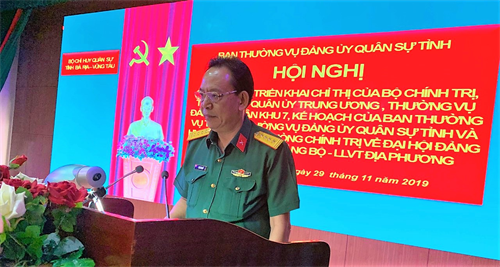 Đảng ủy Quân sự tỉnh Bà Rịa-Vũng Tàu quán triệt, triển khai các văn về tổ chức Đại hội Đảng các cấp