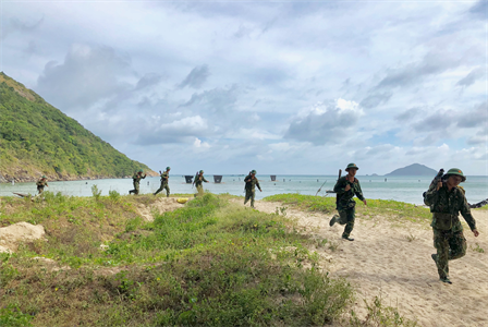 LLVT huyện Côn Đảo hoàn thành tốt diễn tập chiến thuật phòng ngự bờ biển