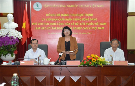 Phó Chủ tịch nước: Ngành Cao su cần linh động, chuyển đổi theo mô hình mới của Tập đoàn