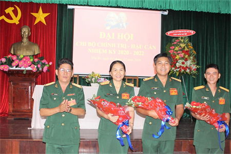 Đại hội chi bộ Chính trị - Hậu cần, Đảng bộ Quân sự huyện Nhà Bè nhiệm kỳ 2020 - 2022