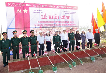 Trung đoàn 728, Binh đoàn 16: Khởi công xây dựng đường giao thông nông thôn mới