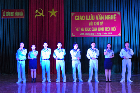 Giao lưu văn nghệ “Hát mãi khúc quân hành trên biển”