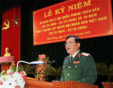 Học Viện Lục Quân mít tinh kỷ niệm 75 năm ngày thành lập Quân đội Nhân dân Việt Nam
