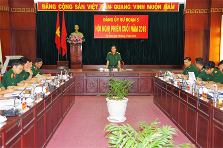 Đảng ủy Sư đoàn 5 hội nghị phiên cuối năm 2019