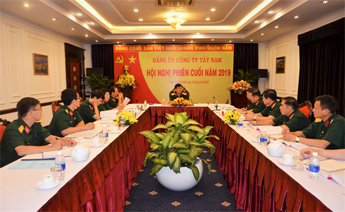 Đảng ủy Công ty Tây Nam Hội nghị phiên cuối năm 2019