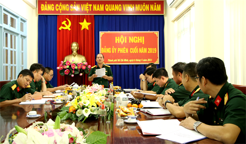 Trường Cao đẳng Nghề số 7 hội nghị Đảng ủy phiên cuối năm 2019