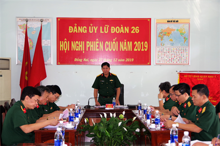 Lữ đoàn 26 hội nghị Đảng ủy phiên cuối năm 2019