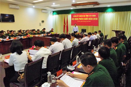 Đảng ủy Quân sự tỉnh Tây Ninh hội nghị Đảng ủy phiên cuối năm 2019