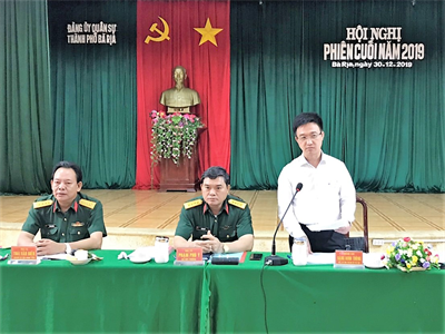 Đảng ủy quân sự thành phố Bà Rịa hội nghị phiên cuối năm 2019
