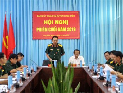 Đảng ủy Quân sự huyện Long Điền hội nghị phiên cuối năm 2019