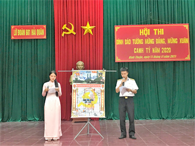Lữ đoàn 681 thi bình báo tường mừng Đảng, mừng xuân Canh Tý 2020