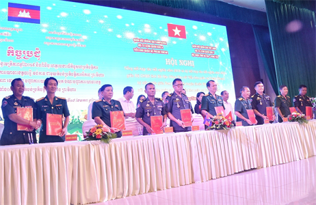 Bộ CHQS tỉnh BR-VT tổng kết công tác kết nghĩa với Tiểu khu Quân sự Preah Vihear - Campuchia