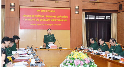 Đại tướng Ngô Xuân Lịch làm việc với Bộ Tổng Tham mưu