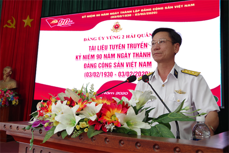 Đảng ủy Vùng 2 Hải quân sinh hoạt chuyên đề kỷ niệm 90 năm Ngày thành lập Đảng