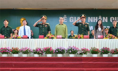 Lễ giao nhận quân tại quận Thủ Đức năm 2020 ngắn gọn, trang nghiêm