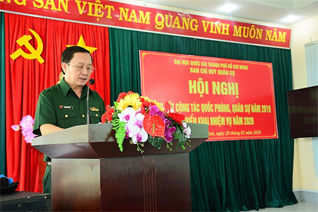 Ban CHQS Đại học Quốc gia Thành phố Hồ Chí Minh tổng kết công tác quốc phòng, quân sự năm 2019