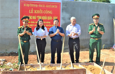 Bộ CHQS tỉnh Bà Rịa – Vũng Tàu khởi công xây dựng “Nhà tình nghĩa quân – dân”