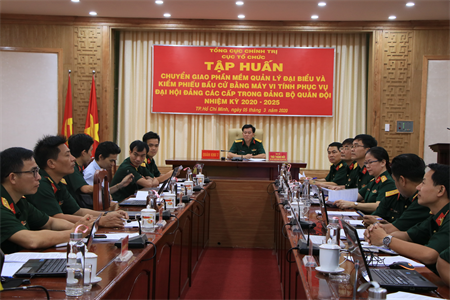 Tổng cục Chính trị tổ chức tập huấn cài đặt phần mềm phục vụ Đại hội Đảng các cấp