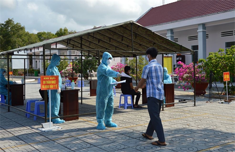 Bộ CHQS tỉnh Bà Rịa - Vũng Tàu diễn tập tiếp nhận công dân đến cách ly y tế