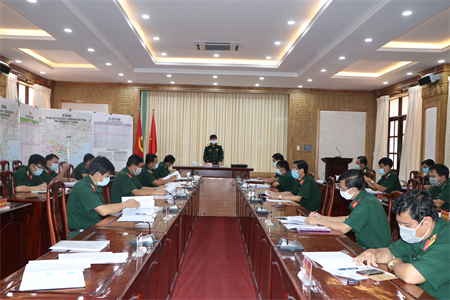 Ban Chỉ huy lâm thời Phòng thủ dân sự Quân khu xây dựng các kế hoạch hậu cần, tiếp nhận, cách ly trong phòng, chống dịch Covid-19.