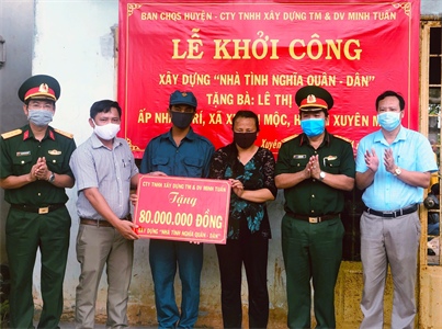 Ban CHQS huyện Xuyên Mộc khởi công xây dựng “nhà tình nghĩa Quân - Dân”